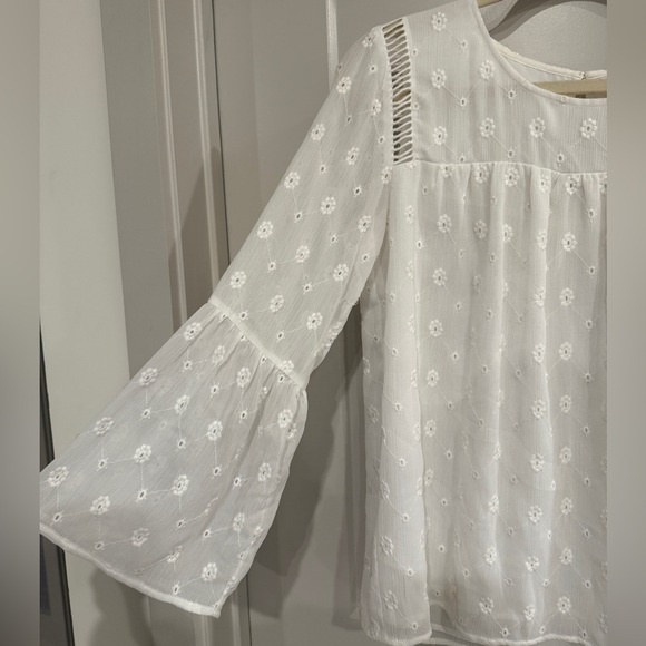 LOFT White Floral Embroidered Blouse - Picture 3 of 6